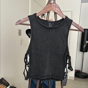 Forever 21 Black Charcoal Sleeveless Top